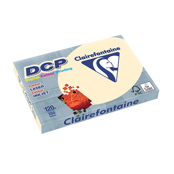 Clairefontaine DCP papier couleur 120 g/m² A4 (250 feuilles) - ivoire 6824C 250300 - 1
