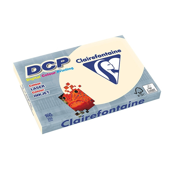 Clairefontaine DCP papier couleur 160 g/m² A3 (250 feuilles) - ivoire 6827C 250304 - 1