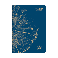 Clairefontaine Forever Premium carnet de notes A5 ligné 48 feuilles - bleu cobalt 684862C 250450