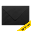 Offre : 10x Clairefontaine enveloppes de couleur C5 120 g/m² (5 pièces) - noir