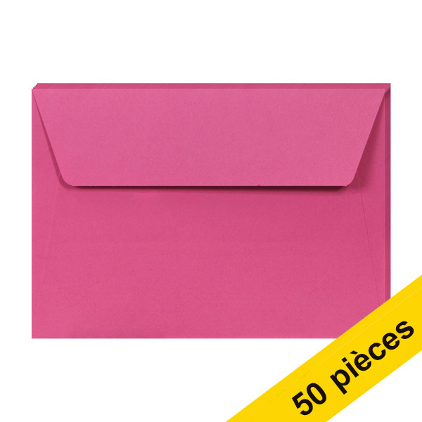 Offre : 10x Clairefontaine enveloppes de couleur C6 120 g/m² (5 pièces) - rose intense 424778 - 1