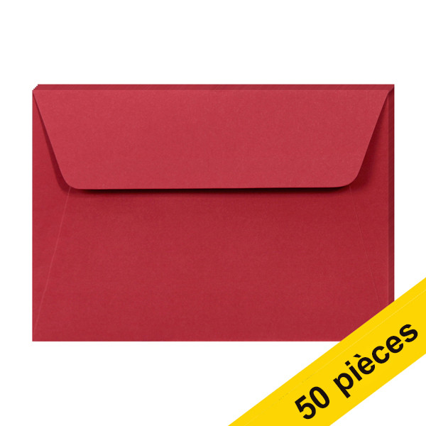 Offre : 10x Clairefontaine enveloppes de couleur C6 120 g/m² (5 pièces) - rouge intense 424780 - 1