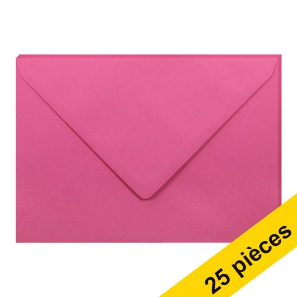 Offre : 5x Clairefontaine enveloppes de couleur C5 120 g/m² (5 pièces) - rose intense 424766 - 1