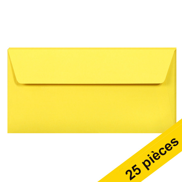 Offre : 5x Clairefontaine enveloppes de couleur EA5/6 120 g/m² (5 pièces) - jaune intense 424788 - 1