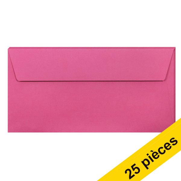 Offre : 5x Clairefontaine enveloppes de couleur EA5/6 120 g/m² (5 pièces) - rose intense 424790 - 1