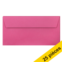 Offre : 5x Clairefontaine enveloppes de couleur EA5/6 120 g/m² (5 pièces) - rose intense