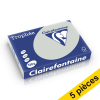 Offre : 5x Clairefontaine papier couleur 120 g/m² A4 (250 feuilles) - gris acier 250482 - 1