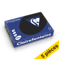 Offre : 5x Clairefontaine papier couleur 160 g/m² A4 (250 feuilles) - noir