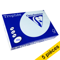 Offre : 5x Clairefontaine papier couleur 80 g/m² A4 (500 feuilles) - bleu azur