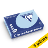 Offre : 5x Clairefontaine papier couleur 80 g/m² A4 (500 feuilles) - bleu vif 250401 - 1