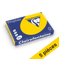 Offre : 5x Clairefontaine papier couleur 80 g/m² A4 (500 feuilles) - bouton d'or 250405