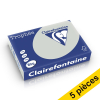 Offre : 5x Clairefontaine papier couleur 80 g/m² A4 (500 feuilles) - gris acier