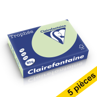 Offre : 5x Clairefontaine papier couleur 80 g/m² A4 (500 feuilles) - vert golf