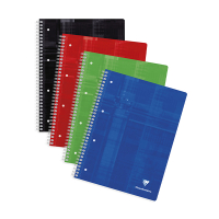 Clairefontaine cahier à spirale A4+ quadrillé 90 g/m² 80 feuilles (5pièces) - assorti 8252C 250441