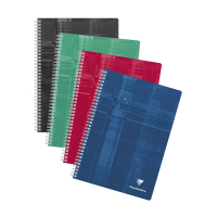 Clairefontaine cahier à spirale A4 quadrillé (5 mm) 90 g/m² 90 feuilles (5 pièces) - assorti 404562