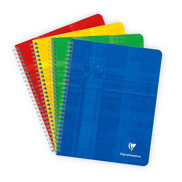 Clairefontaine cahier à spirale A5+ ligné 90 grammes 60 feuilles (5 pièces) - assorti 883C 250424 - 1