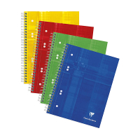 Clairefontaine cahier à spirale A5+ quadrillé 90 g/m² 80 feuilles (5 pièces) - assorti 8572C 250439