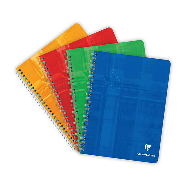 Clairefontaine cahier à spirale A5 90 g/m² 50 feuilles quadrillées 5 mm (10 pièces) - assorti 404575 - 1