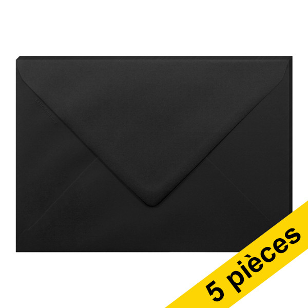 Clairefontaine enveloppes de couleur C5 120 g/m² (5 pièces) - noir 26832C 250348 - 1