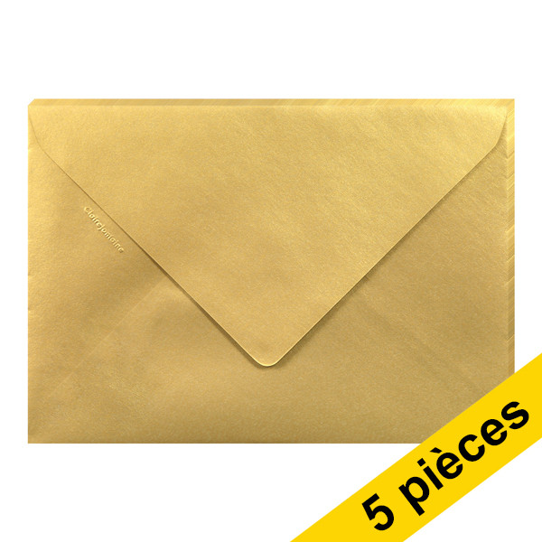 Clairefontaine enveloppes de couleur C5 120 g/m² (5 pièces) - or 26612C 250350 - 1