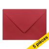 Clairefontaine enveloppes de couleur C5 120 g/m² (5 pièces) - rouge intense