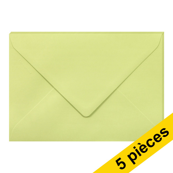 Clairefontaine enveloppes de couleur C5 120 g/m² (5 pièces) - vert feuille 26472C 250341 - 1