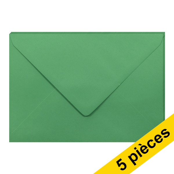 Clairefontaine enveloppes de couleur C5 120 g/m² (5 pièces) - vert forêt 26534C 250342 - 1