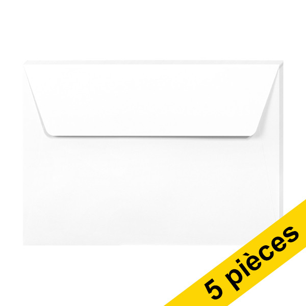 Clairefontaine enveloppes de couleur C6 120 g/m² (5 pièces) - blanc 26436C 250327 - 1