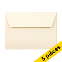 Clairefontaine enveloppes de couleur C6 120 g/m² (5 pièces) - ivoire 26446C 250328