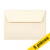 Clairefontaine enveloppes de couleur C6 120 g/m² (5 pièces) - ivoire