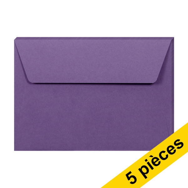 Clairefontaine enveloppes de couleur C6 120 g/m² (5 pièces) - lilas 26606C 250334 - 1