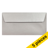 Clairefontaine enveloppes de couleur EA5/6 120 g/m² (5 pièces) - argent