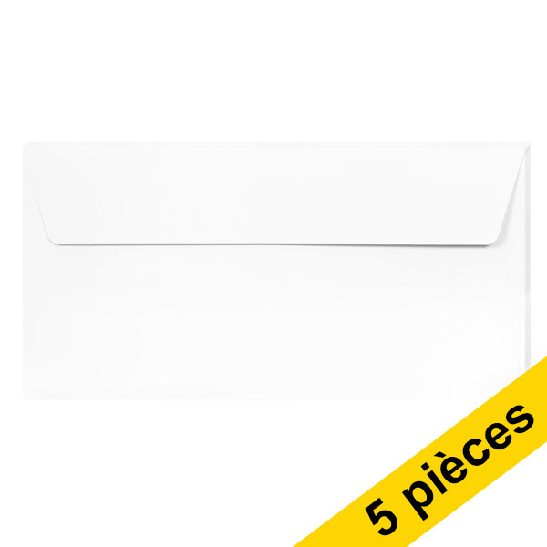 Clairefontaine enveloppes de couleur EA5/6 120 g/m² (5 pièces) - blanc 26435C 250315 - 1