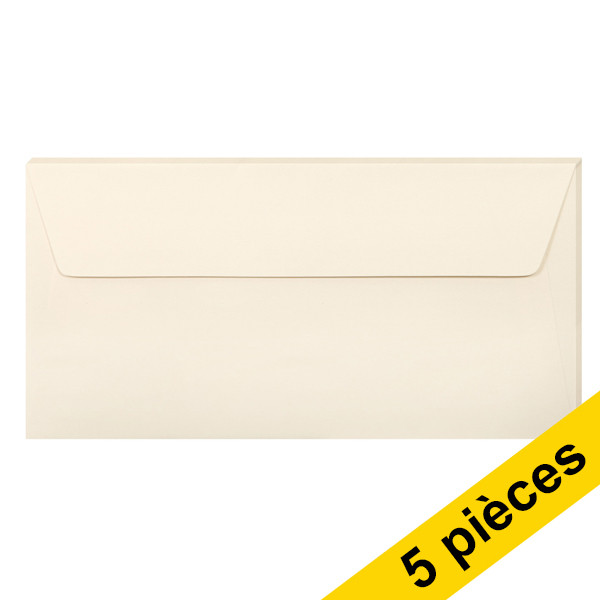 Clairefontaine enveloppes de couleur EA5/6 120 g/m² (5 pièces) - ivoire 26445C 250316 - 1