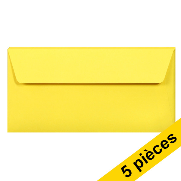 Clairefontaine enveloppes de couleur EA5/6 120 g/m² (5 pièces) - jaune intense 26565C 250319 - 1