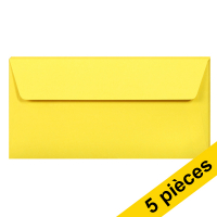 Clairefontaine enveloppes de couleur EA5/6 120 g/m² (5 pièces) - jaune intense 26565C 250319
