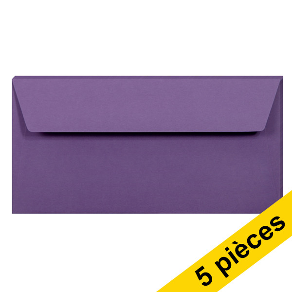 Clairefontaine enveloppes de couleur EA5/6 120 g/m² (5 pièces) - lilas 26605C 250322 - 1