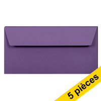 Clairefontaine enveloppes de couleur EA5/6 120 g/m² (5 pièces) - lilas 26605C 250322