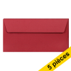 Clairefontaine enveloppes de couleur EA5/6 120 g/m² (5 pièces) - rouge intense