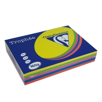 Clairefontaine multipack 160 g/m² (5 x 50 feuilles) - jaune/vert/orange/bleu/rose intense 1713 250030