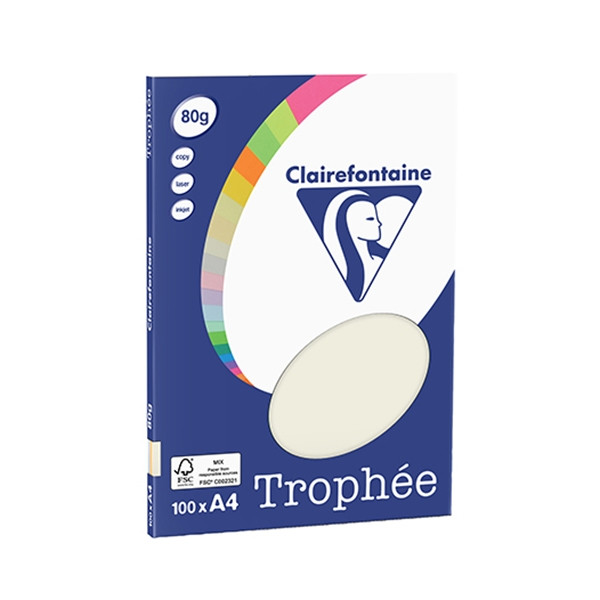 Clairefontaine multipack 80 g/m² (5 x 20 feuilles) - rose/vert/bleu/canari/clémentine 4100C 250045 - 1