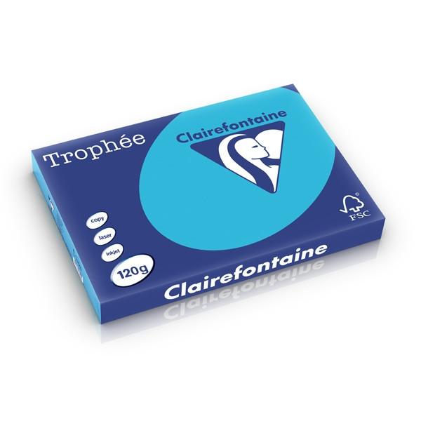 Clairefontaine papier couleur 120 g/m² A3 (250 feuilles) - bleu royal 1359C 250228 - 1