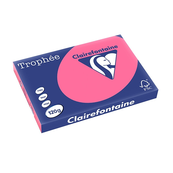 Clairefontaine papier couleur 120 g/m² A3 (250 feuilles) - rose fuchsia 1319C 250137 - 1