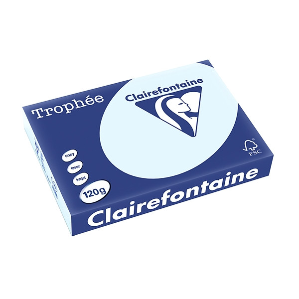 Clairefontaine papier couleur 120 g/m² A4 (250 feuilles) - bleu 1214C 250077 - 1