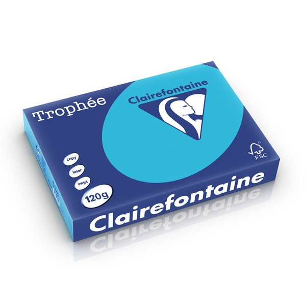 Clairefontaine papier couleur 120 g/m² A4 (250 feuilles) - bleu royal 1247C 250210 - 1