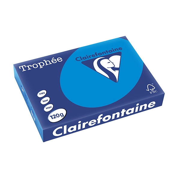 Clairefontaine papier couleur 120 g/m² A4 (250 feuilles) - bleu turquoise 1291C 250083 - 1