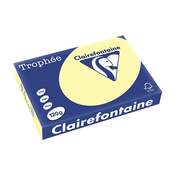Clairefontaine papier couleur 120 g/m² A4 (250 feuilles) - canari 1248C 250074 - 1