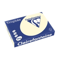 Clairefontaine papier couleur 120 g/m² A4 (250 feuilles) - ivoire 1242C 250071
