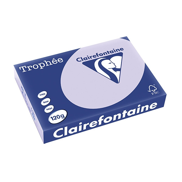 Clairefontaine papier couleur 120 g/m² A4 (250 feuilles) - lilas 1211C 250076 - 1