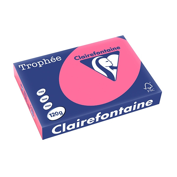 Clairefontaine papier couleur 120 g/m² A4 (250 feuilles) - rose fuchsia 1219C 250081 - 1